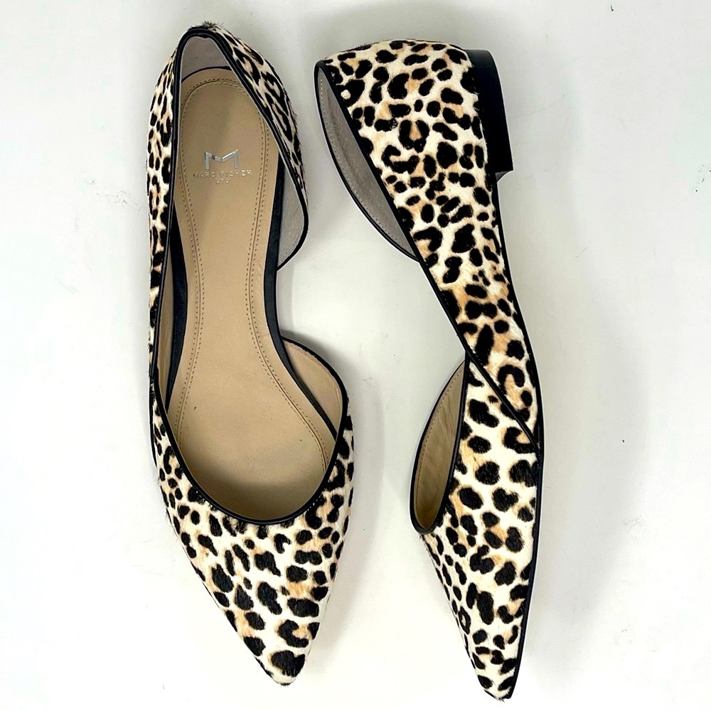 Marc Fisher Brand New “Sunny” Animal Print Flats, women’s size 11.  Pointy Toe